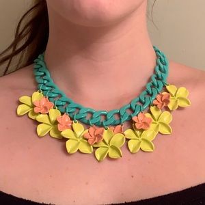 ZARA ✨ colorful charm metal statement necklace